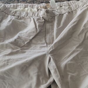 Island Passport light Tan 6 pocket cargo drawstring shorts 3XL 100% cotton